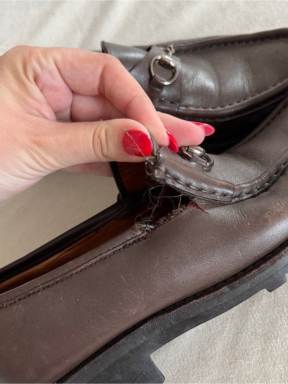 Gucci Brown Classic Horsebit Loafers Size Womens 9 - Picture 5 of 12
